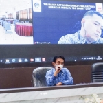 Kepala Dinas Komunikasi dan Informatika Kota Kediri, Apip Permana (tengah) saat memberikan sambutan di acara bimbingan teknis smart city. foto: ist.