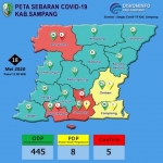 Peta sebaran Covid-19 Kabupaten Sampang per 18 Mei 2020.