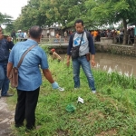 Lokasi sungai Dusun Luwun, Desa Ganggang Panjang, Kecamatan Tanggulangin, Sidoarjo.