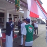 Apel pagi peringatan Hari Santri Nasional di Pendapa Pemkab Pacitan. 