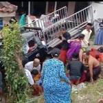 Kondisi pikap saat kecelakaan di Desa Palesanggar, Pamekasan. 