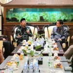 Bupati Sidoarjo, Ahmad Muhdlor Ali, menerima kunjungan Ombudsman RI dan anggota DPR RI, Rahmat Muhajirin, di Pendopo Delta Wibawa. Foto: Ist