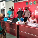 Kegiatan vaksinasi di Desa Gempol, Kecamatan Gempol. 