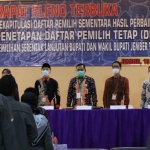 KPU Jember saat menggelar rapat pleno, Kamis (15/10/2020).