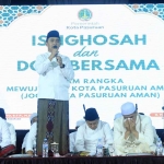 Wali Kota Pasuruan saat memberi sambutan.