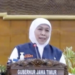 Gubernur Jatim Khofifah Indar Parawansa memberikan sambutan dalam peresmian virtual Pasuruan Cocoa Technical Centre (PCTC). foto: istimewa