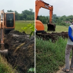 Normalisasi irigasi di Dusun Jati Pentongan, Desa Bulusari, Kecamatan Gempol, Kabupaten Pasuruan, mulai dilakukan.