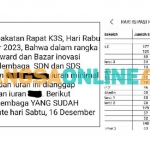 Pemberitahuan iuran kegiatan bazar kepada lembaga sekolah dan list pembayaran dari lembaga sekolah di kegiatan perkemahan. Dok: BANGSAONLINE