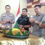 Kapolres AKBP Harun saat acara tasyakuran HPN 2020.
