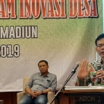 Kepala Dinas Pemberdayaan Masyarakat Desa (DPMD) Joko Lelono saat membuka acara Sosialisasi Program Inovasi Desa Kabupaten Madiun.