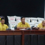 Manajer Humas PT. PG Muhammad Ihwan F saat memberikan keterangan songsong musim tanam. 