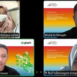 Tangkapan layar saat webinar Gojek bersama AMSI.