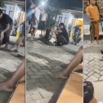 Pelaku pencurian tergeletak dan hendak dievakuasi usai dihakimi massa.