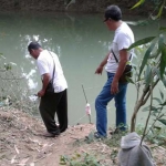 Lokasi sungai tempat tenggelamnya kedua korban. foto: ERRI SUGIANTO/ BANGSAONLINE