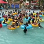 Suasana libur Nataru 2026 di Saygon Waterpark