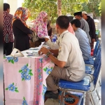 Suasana pembagian sertfikat oleh BPN Pamekasan.