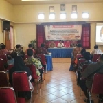 Suasana sosialisasi tatap muka antara KPU, Kejari, dan PPK se-Kabupaten Pacitan.