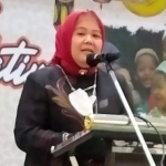 Wakil Gubernur Kepulauan Riau (Kepri) Hj. Marlin Agustina saat memberikan sambutan dalam acara Silaturahim dan Santunan Anak Yatim di Pusat Informasi Haji (PHI) atau Wisma Kemenag Batam, Selasa (27/4/2021). foto: MMA/ BANGSAONLINE.com