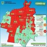 Peta sebaran kasus Covid-19 di Kota Probolinggo per tanggal 28 Juli 2020.
