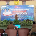 Bupati Pamekasan KH Kholilurrahman saat peresmian 189 koperasi merah putih.