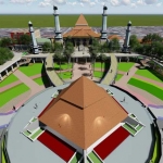 Maket desain revitalisasi Alun-Alun Gresik. foto: SYUHUD/ BANGSAONLINE