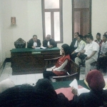 Vanessa Angel saat menjalani sidang di PN Surabaya.