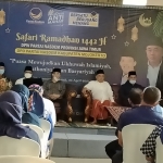 Prof. Dr. KH. Asep Saifuddin Chalim dalam acara yang digelar pengurus Partai Nasdem Jawa Timur, Minggu (25/4/2021). foto: mma/ bangsaonline.com 