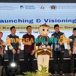 Bupati Sidoarjo, Ahmad Muhdlor Ali, dan Ketua DPRD Sidoarjo, Usman, saat launching Aksi Gemilang. Foto: MUSTAIN/BANGSAONLINE