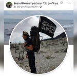 Tangkapan layar yang diduga foto Enzo Zenz Allie dalam akun facebook yang diduga miliknya yang kini sudah dihapus. foto: facebook