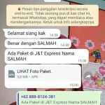 Modus Penipuan melalui Wa kirim foto paket berisi file APK berbahaya yang akan kuras rekening. 