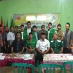 Pengurus PAC GP Ansor Bangilan foto bersama usai melaksanakan Konferancab. foto: SUWANDI/ BANGSAONLINE