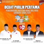 Ilustrasi: Banner promosi Debat Publik Pilwali Surabaya putaran pertama.