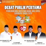 Ilustrasi: Banner promosi Debat Publik Pilwali Surabaya putaran pertama.