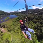 Wisata Baru di Sukabumi, Serunya Flying Fox Terpanjang di Indonesia. Foto: Ist