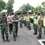 Apel gelar pasukan dalam rangka pengamanan kunjungan kerja Wakil Presiden RI Ma