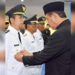 Wabup Pungkasiadi ketika melantik  43 orang pejabat administrator, pengawas, dan fungsional lingkup Pemerintah Kabupaten Mojokerto. 