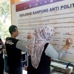 Kegiatan anti money politics di Kelurahan Wates.