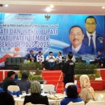 Suasana pemaparan visi misi bakal calon bupati yang digelar Demokrat Jember di di Aula Hotel Bandung Permai Jalan Hayam Wuruk, Kecamatan Kaliwates.