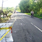 Inilah lokasi plengsengan yang ambrol itu.