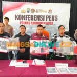 Konferensi pers terkait kasus curanmor di Mapolres Pasuruan Kota. Foto: M. ANDY FACHRUDIN/BANGSAONLINE