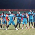 Tim Barito Putera saat latihan di Stadion Gelora Ratu Pamelingan, Pamekasan.