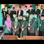 Para pengurus DPC PKB Lamongan foto bersama usai muscab.