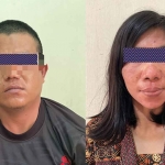 Dua terduga pengedar dobel L yang ditangkap Satresnarkoba Polres Mojokerto.