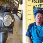 Motor yang hendak dicuri dan pelaku diamankan di Mapolsek Sedati.