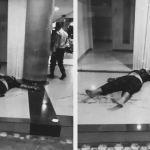 Korban saat terkapar usai dibawa menggunakan kursi roda dari dalam klub malam