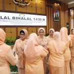 Halal Bihalal Dharma Wanita Persatuan di Ruang Hayam Wuruk Gedung Setda Prov. Jatim.