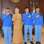 Wali Kota Batu Dewanti Rumpoko saat menerima tamu siswa SMA Magelang.