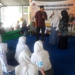 Para siswa ABK ketika mengikuti sosialisasi Pemilu yang diadakan KPU Gresik.