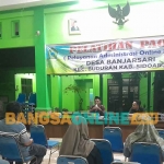Pemdes Banjarsari, Kecamatan Buduran, Sidoarjo, menggelar sosialisasi aplikasi PAOD. Foto: MUSTAIN/BANGSAONLINE