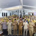 Bimtek atau bimbingan teknis yang digelar Disnaker Jombang untuk karyawan pabrik rokok di Kecamatan Ploso.
